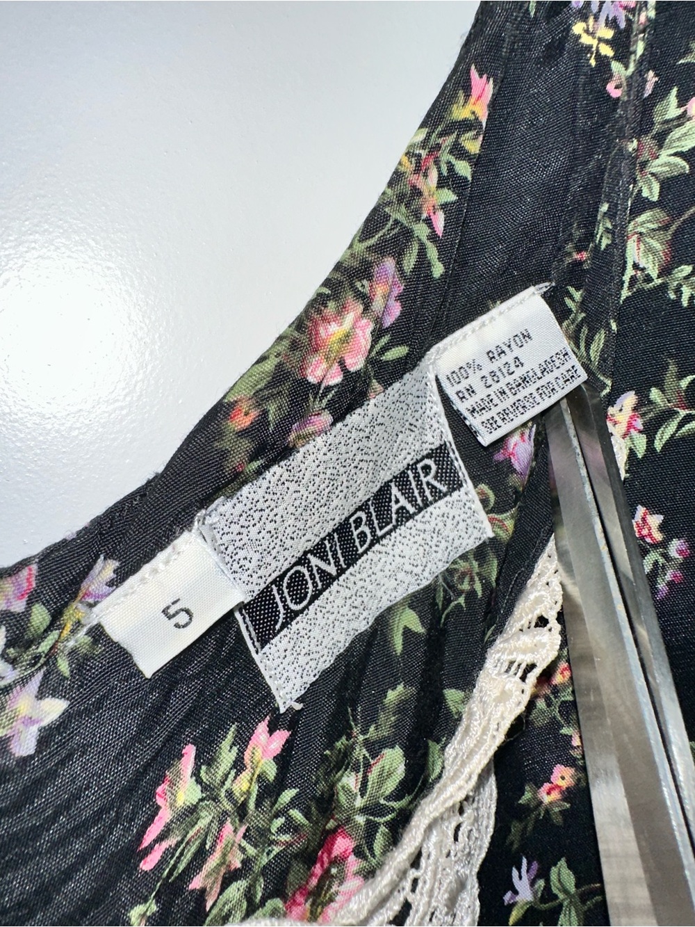 Joni Blair ankle length dress size 5 standard Small 100% rayon - Picture 15 of 17